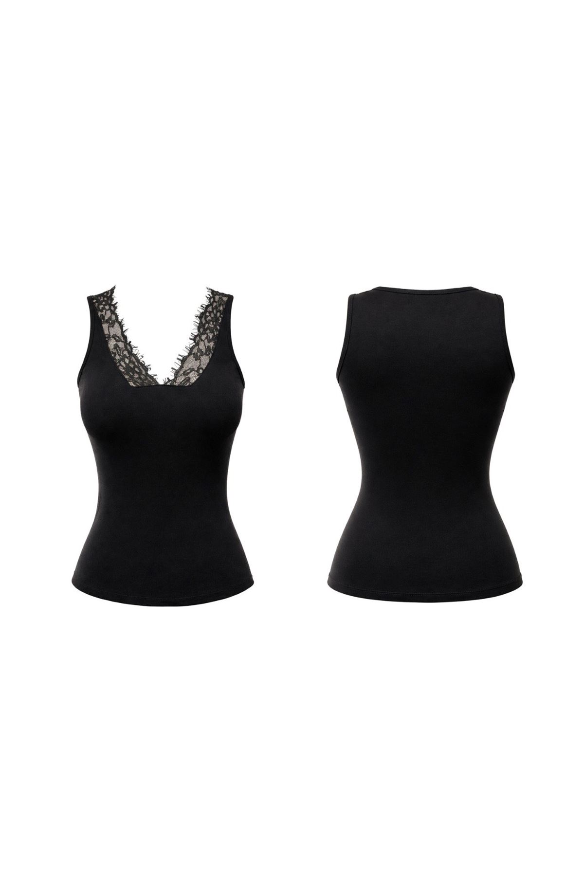 Dantel Yaka V Kesim Premium Bluz – Zarif & Feminen Dokunuş