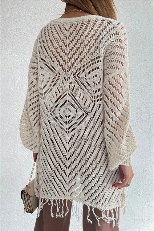 AJURLU ETEKLERİ PÜSKÜLLÜ UZUN HIRKA