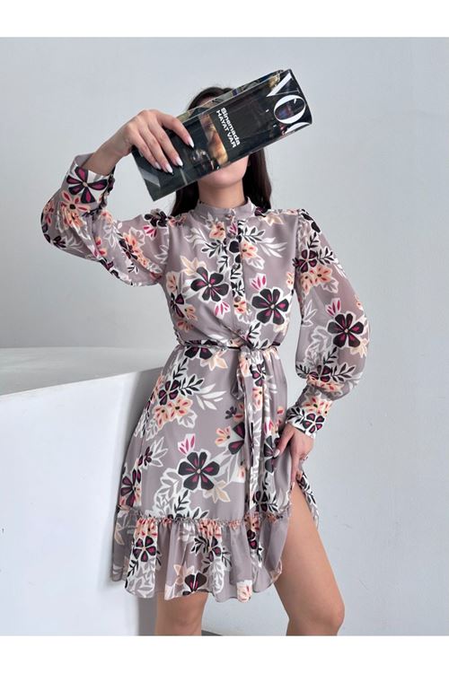 Çiçek Desenli Şık Elbise - Zarif ve Rahat Tasarım