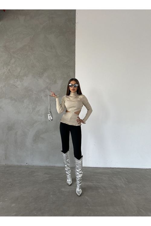 YARIM BOĞAZLI BAYAN BLUZ