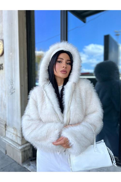 Printli Fermuarlı Lolita Ceket