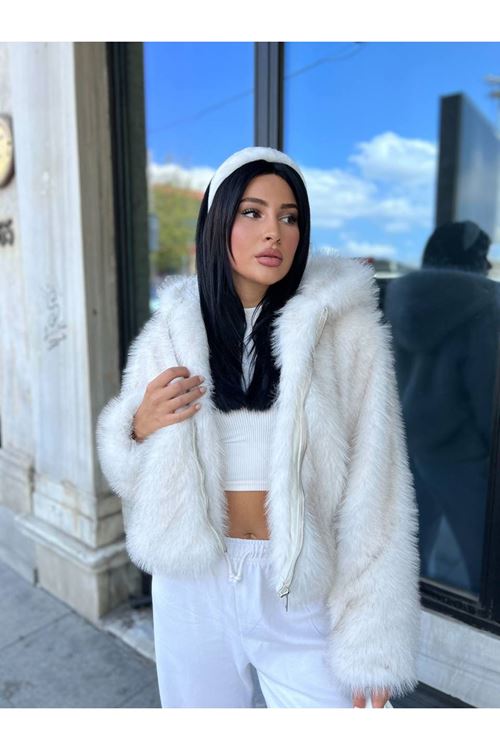 Printli Fermuarlı Lolita Ceket