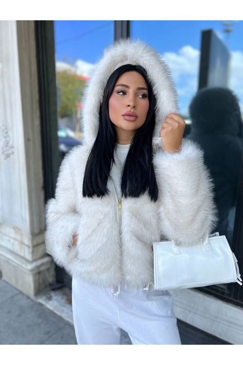 Printli Fermuarlı Lolita Ceket