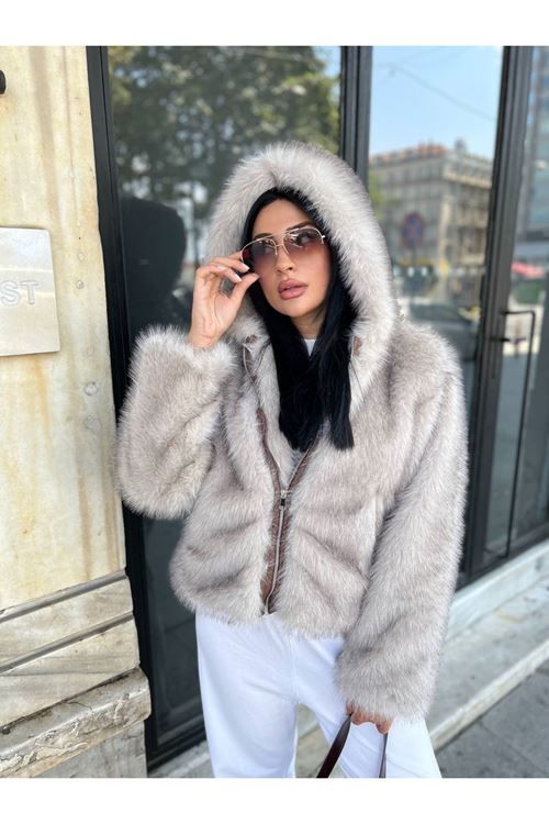 Printli Fermuarlı Lolita Ceket