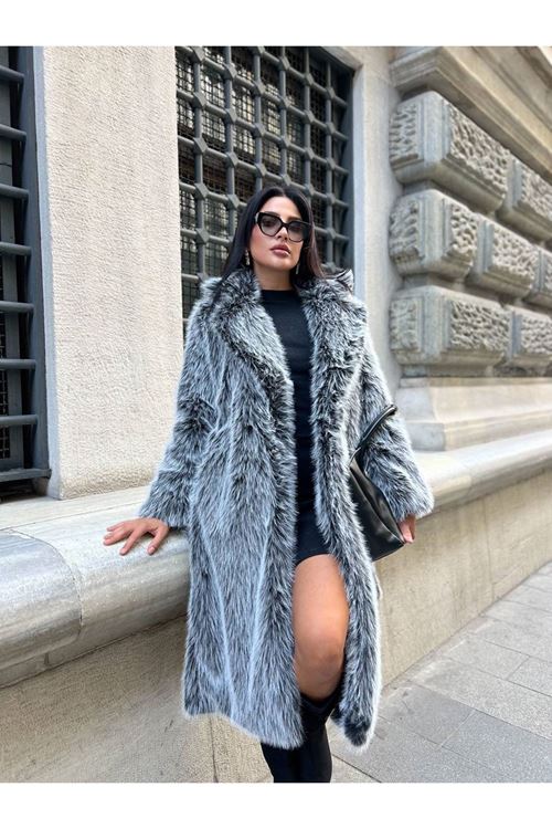 Kuşak Bağlamalı Uzun Kürk