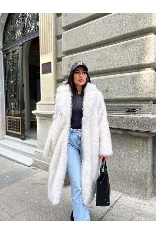 Kuşak Bağlamalı Uzun Kürk