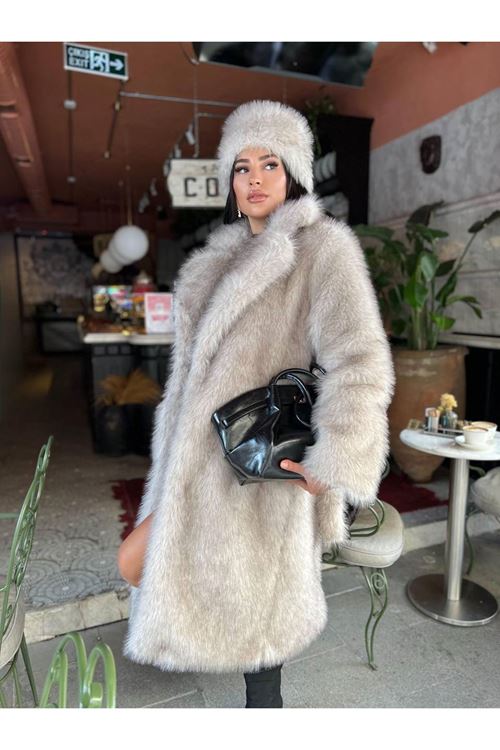 Kuşak Bağlamalı Uzun Kürk