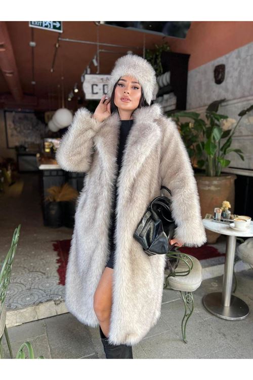 Kuşak Bağlamalı Uzun Kürk