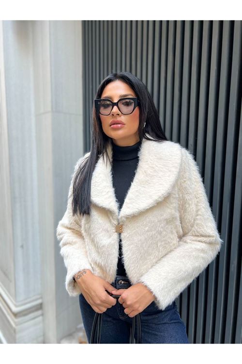 Şal Yaka Crop Ceket