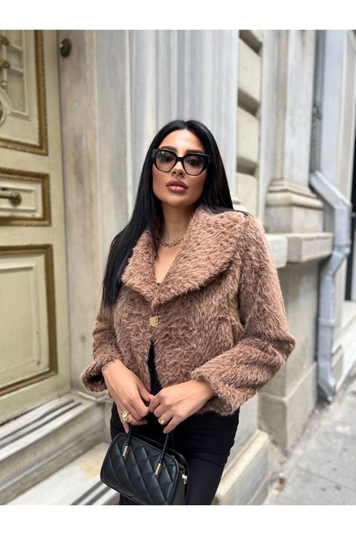 Şal Yaka Crop Ceket