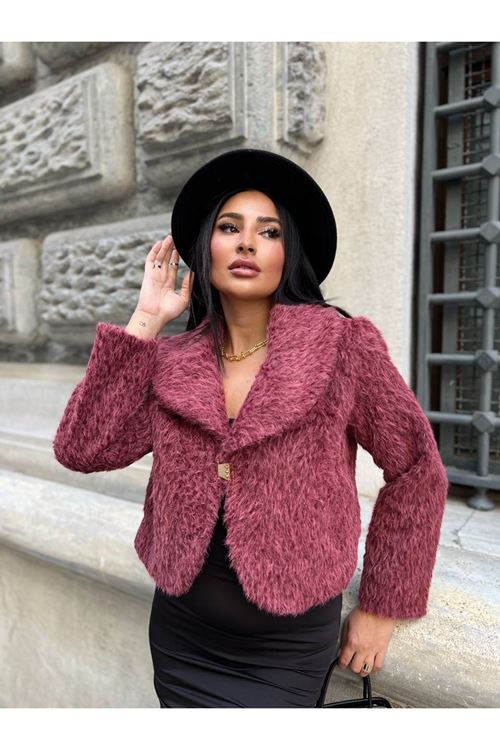 Şal Yaka Crop Ceket