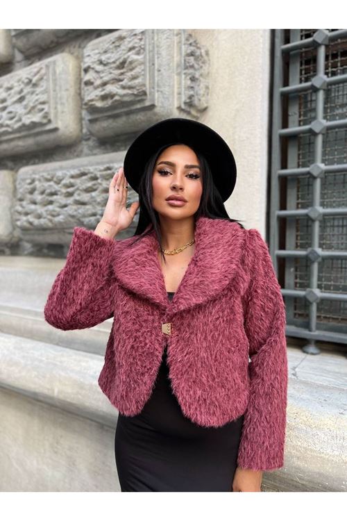 Şal Yaka Crop Ceket