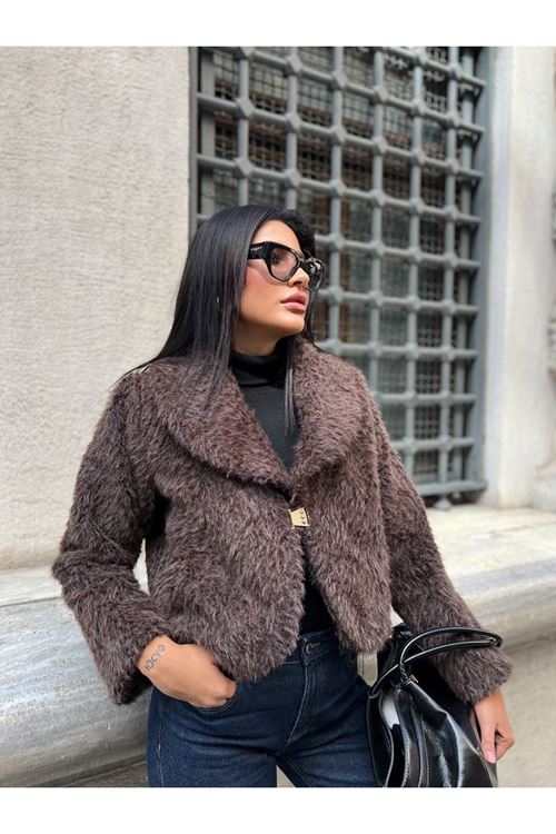 Şal Yaka Crop Ceket