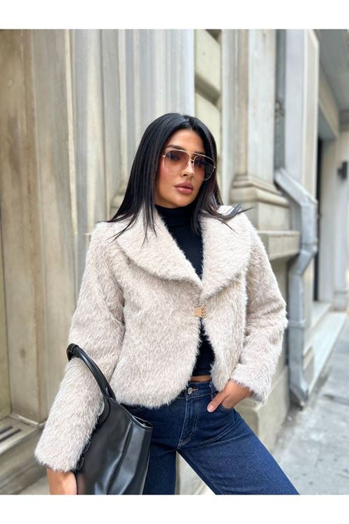 Şal Yaka Crop Ceket
