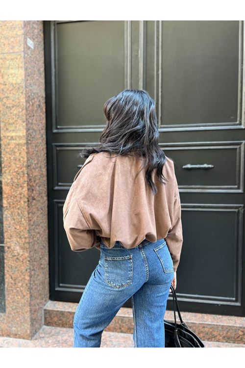 Fermuarlı Süet Ceket