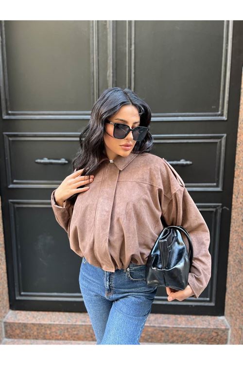 Fermuarlı Süet Ceket