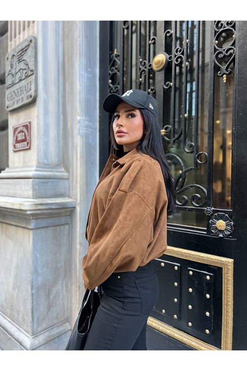 Fermuarlı Süet Ceket