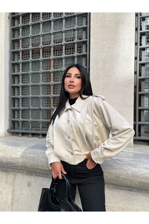 Düğmeli Apoletli Ceket