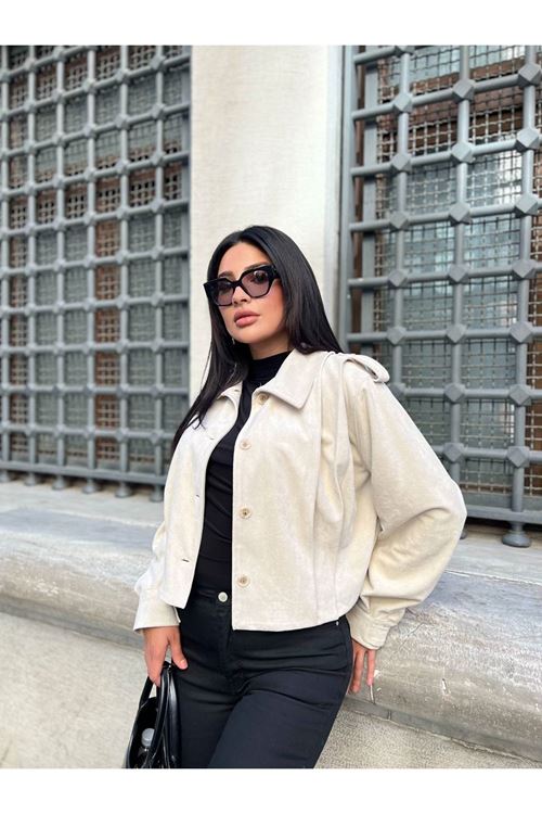Düğmeli Apoletli Ceket
