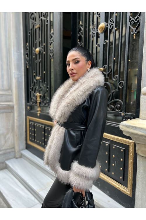 Kürk Detaylı Mont