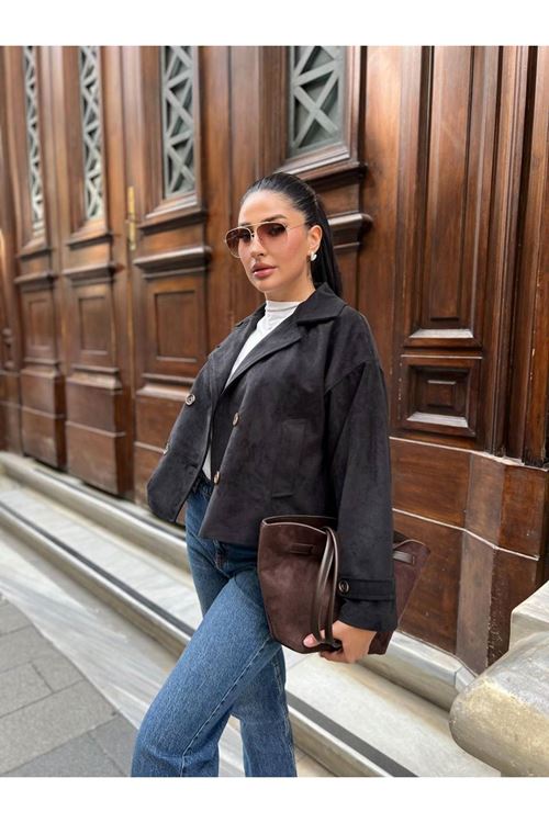 Süet Blazer Ceket