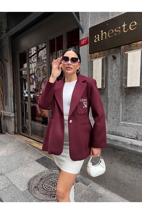 Tek Düğmeli Şık Blazer Ceket