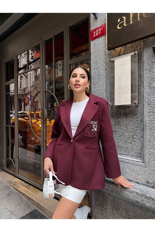 Tek Düğmeli Şık Blazer Ceket