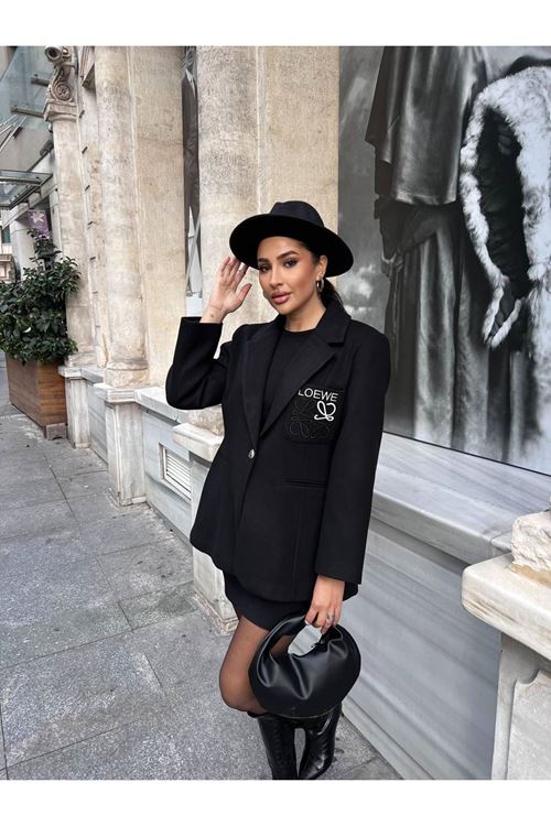 Tek Düğmeli Şık Blazer Ceket