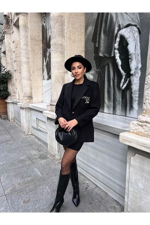 Tek Düğmeli Şık Blazer Ceket