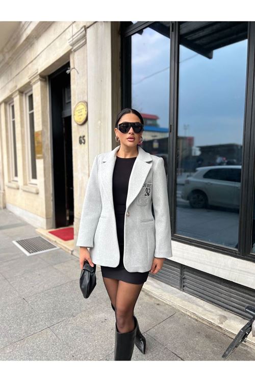 Tek Düğmeli Şık Blazer Ceket