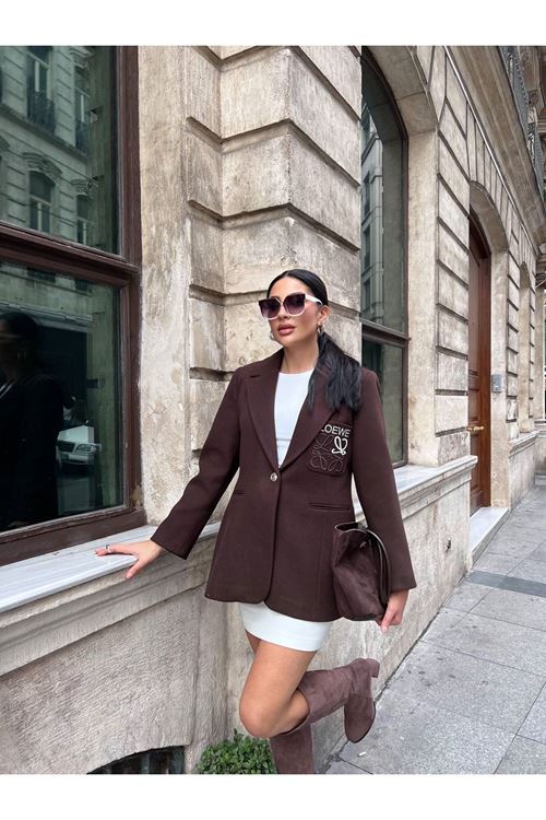 Tek Düğmeli Şık Blazer Ceket