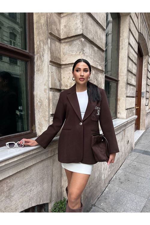 Tek Düğmeli Şık Blazer Ceket