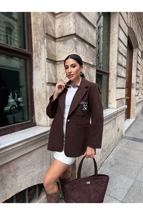 Tek Düğmeli Şık Blazer Ceket