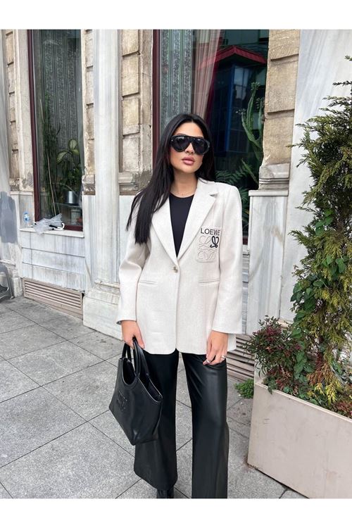 Tek Düğmeli Şık Blazer Ceket