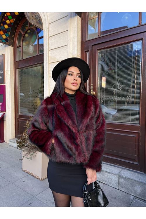 Kısa Peluş Kürk Mont