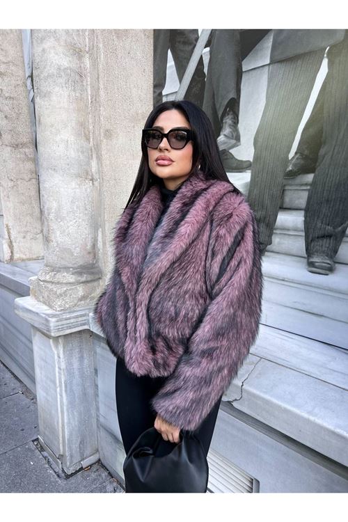 Kısa Peluş Kürk Mont