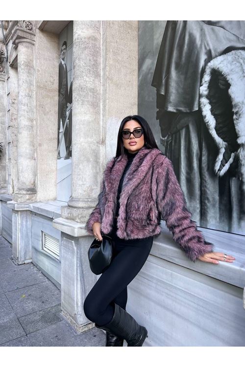 Kısa Peluş Kürk Mont