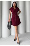 Zipper Front Polo Collar Dress – Sleek, Modern & Stylish